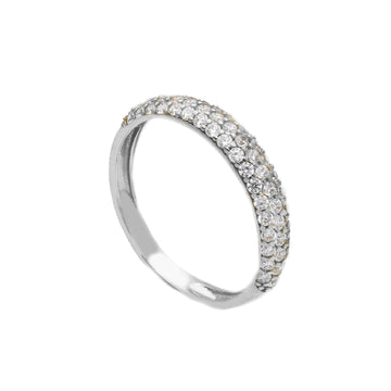 Anello donna JOY Gioielli in oro bianco pavé di zirconi bianchi 270459-1