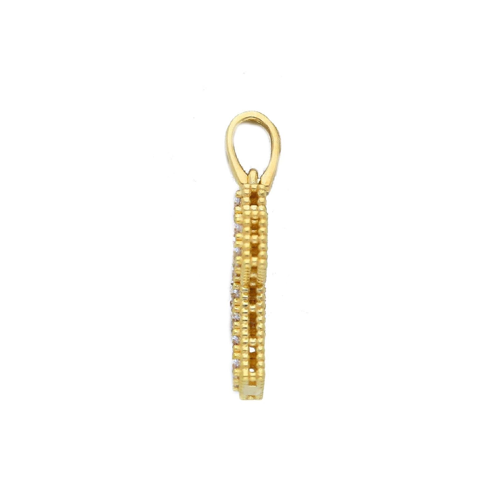 Ciondolo donna JOY Gioielli in oro giallo a croce con pavé di zirconi 270603-2