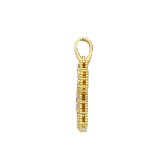 Ciondolo donna JOY Gioielli in oro giallo a croce con pavé di zirconi 270603-2