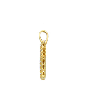 Ciondolo da donna della collezione JOY Gioielli Oro in oro giallo 18 kt a forma di croce con pavé di zirconi 270603