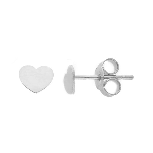 Orecchini lobo donna JOY Gioielli in oro bianco a cuore 271640-1