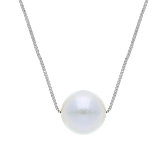 Collana donna JOY Gioielli in oro bianco con perla Akoya di 7,5/8 mm 271691-1