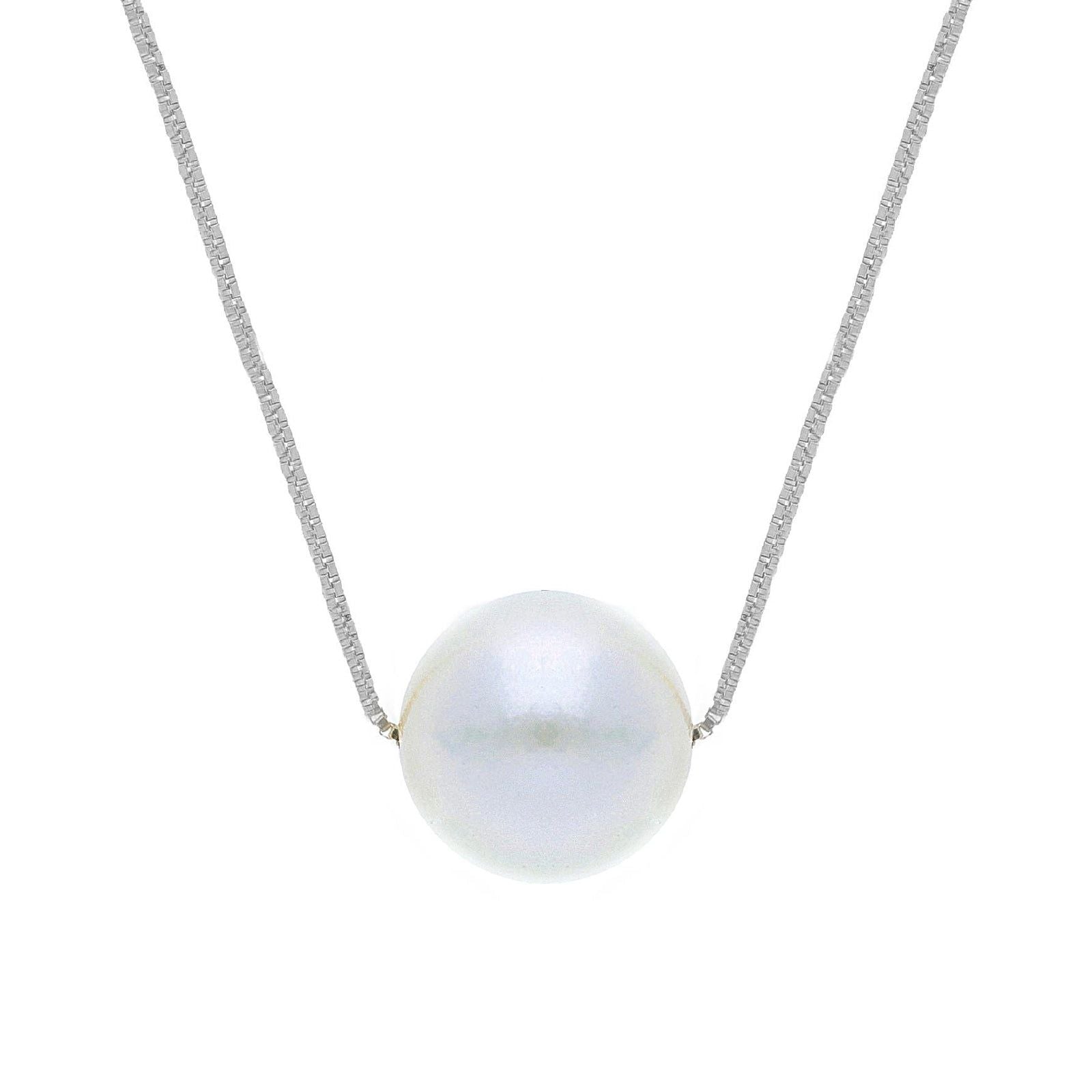 Collana donna JOY Gioielli in oro bianco con perla Akoya di 7,5/8 mm 271691-1