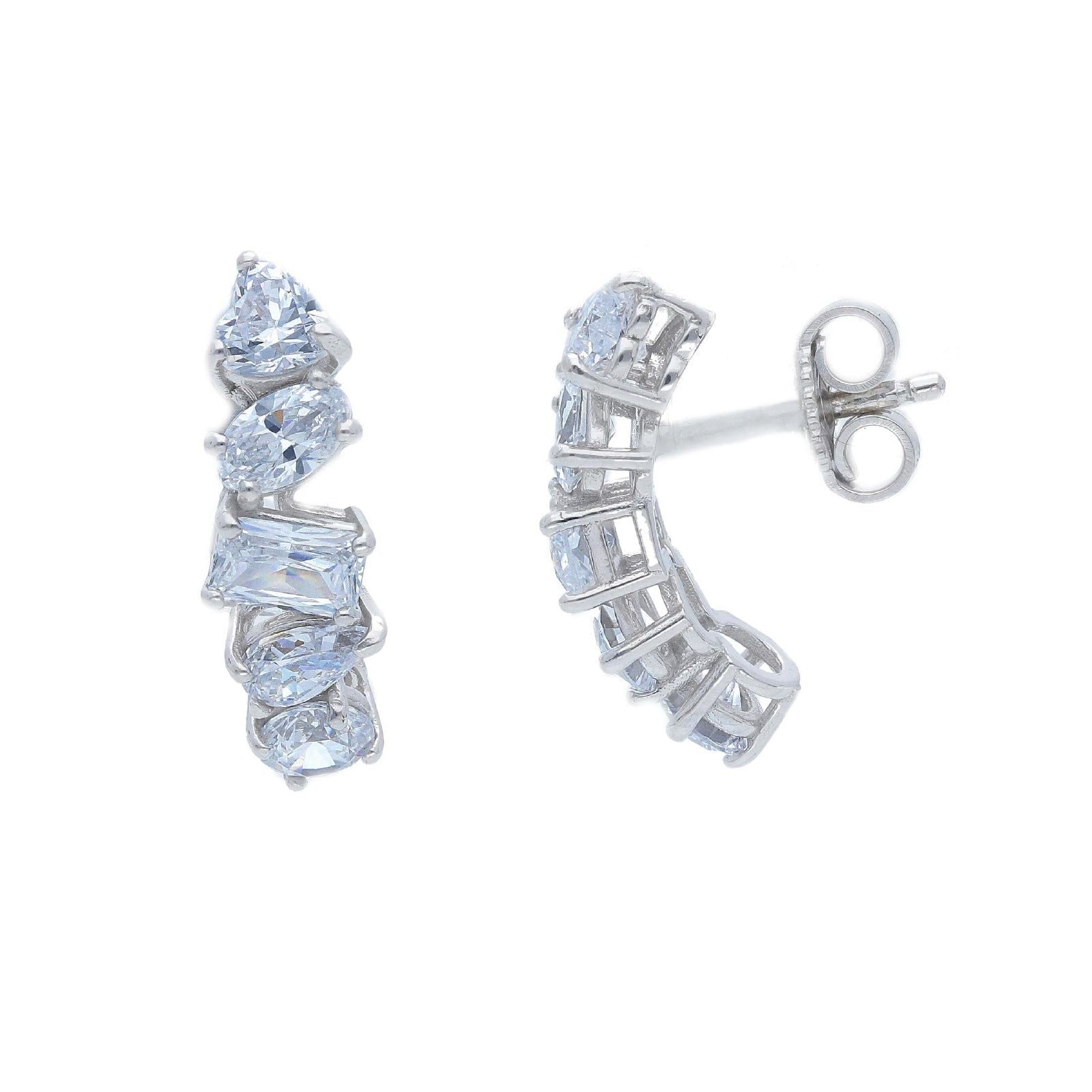 Orecchini In Oro Con Pietra Di Luna Bianca, India 11,7ct - Foto 8