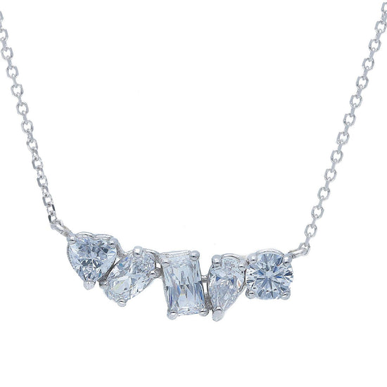 Collana donna JOY Gioielli Oro in oro bianco con zirconi di diversi tagli 272367-1