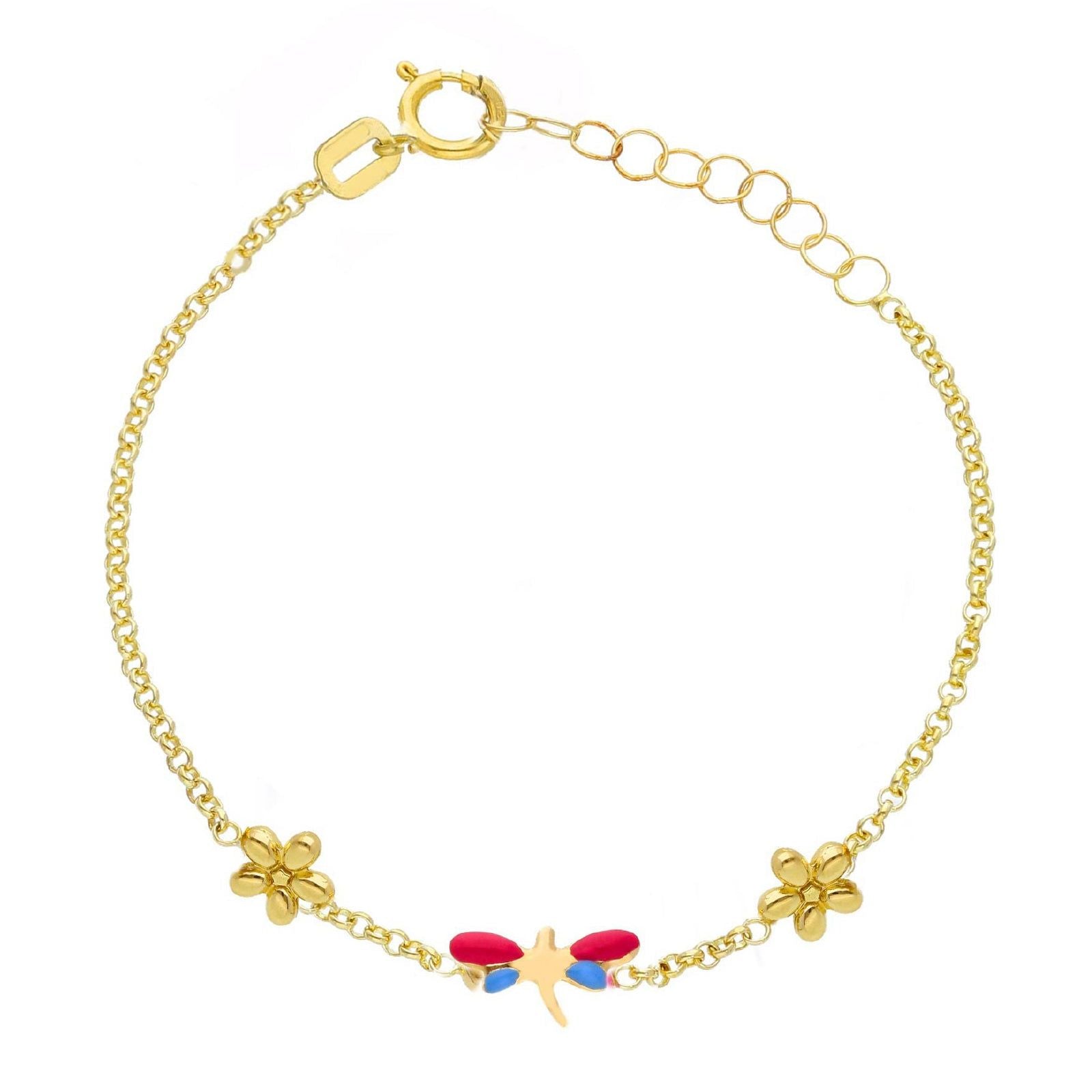 Bracciale bambina JOY Gioielli Oro in oro giallo con libellula 274360-1