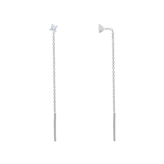 Orecchini pendenti donna JOY Gioielli in oro bianco con zircone 275098-1