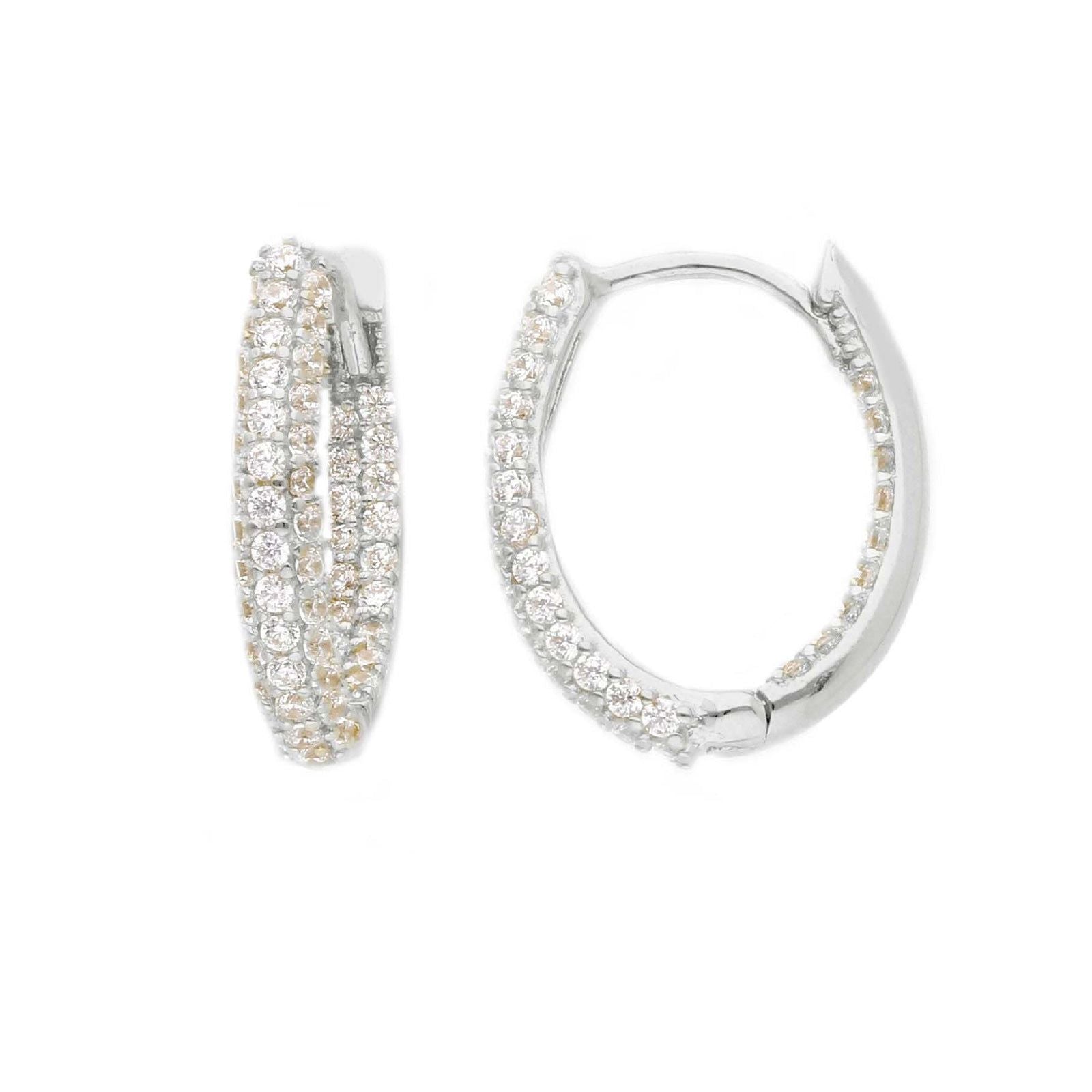 Orecchini cerchio donna JOY Gioielli Oro in oro bianco con zirconi 275463-1