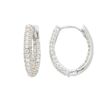 Orecchini cerchio donna JOY Gioielli Oro in oro bianco con zirconi 275463-1