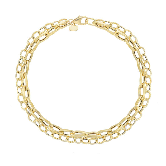 Bracciale donna JOY Gioielli Oro in oro giallo con doppia catena 275977-1