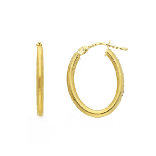 Orecchini cerchio piccolo donna JOY Gioielli in oro giallo dalla forma ovale 276474-1