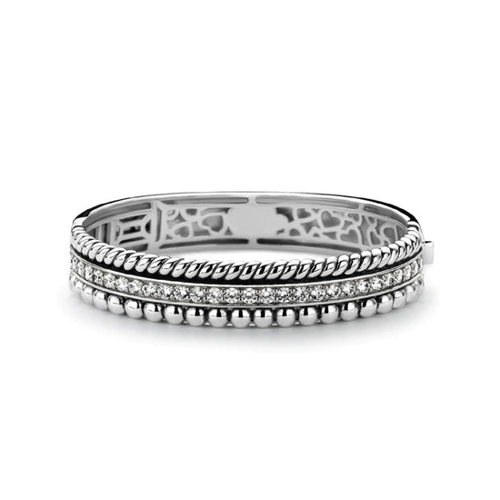 Bracciale rigido donna TI SENTO Milano in argento con zirconi e decori 2776ZI-1