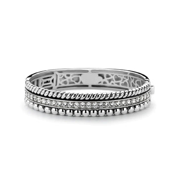 Bracciale rigido donna TI SENTO Milano in argento con zirconi e decori 2776ZI-1