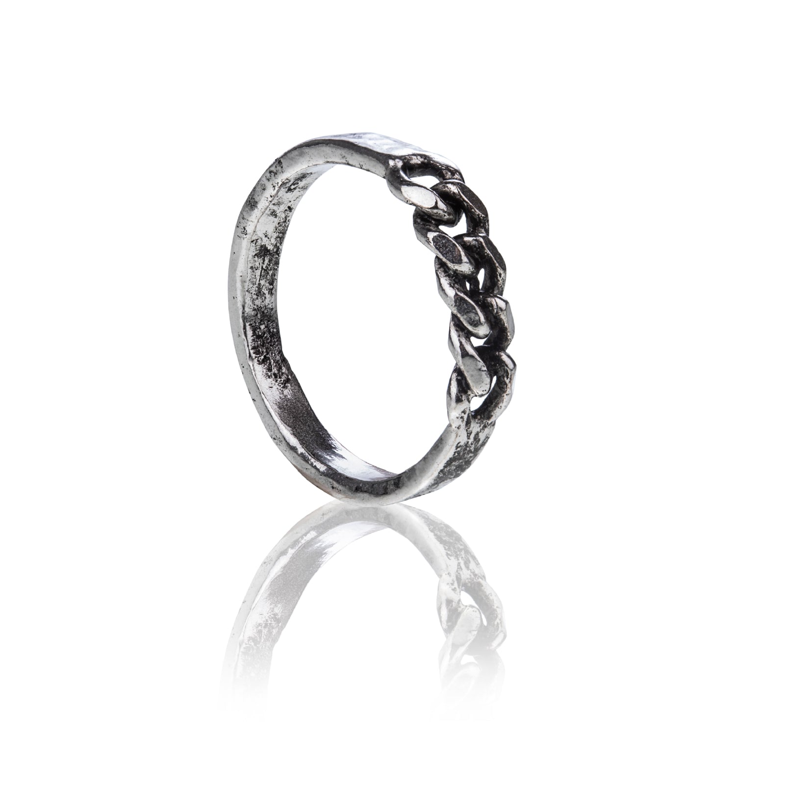 Anello uomo Giacomo Burroni argento 925 con decoro treccia 27