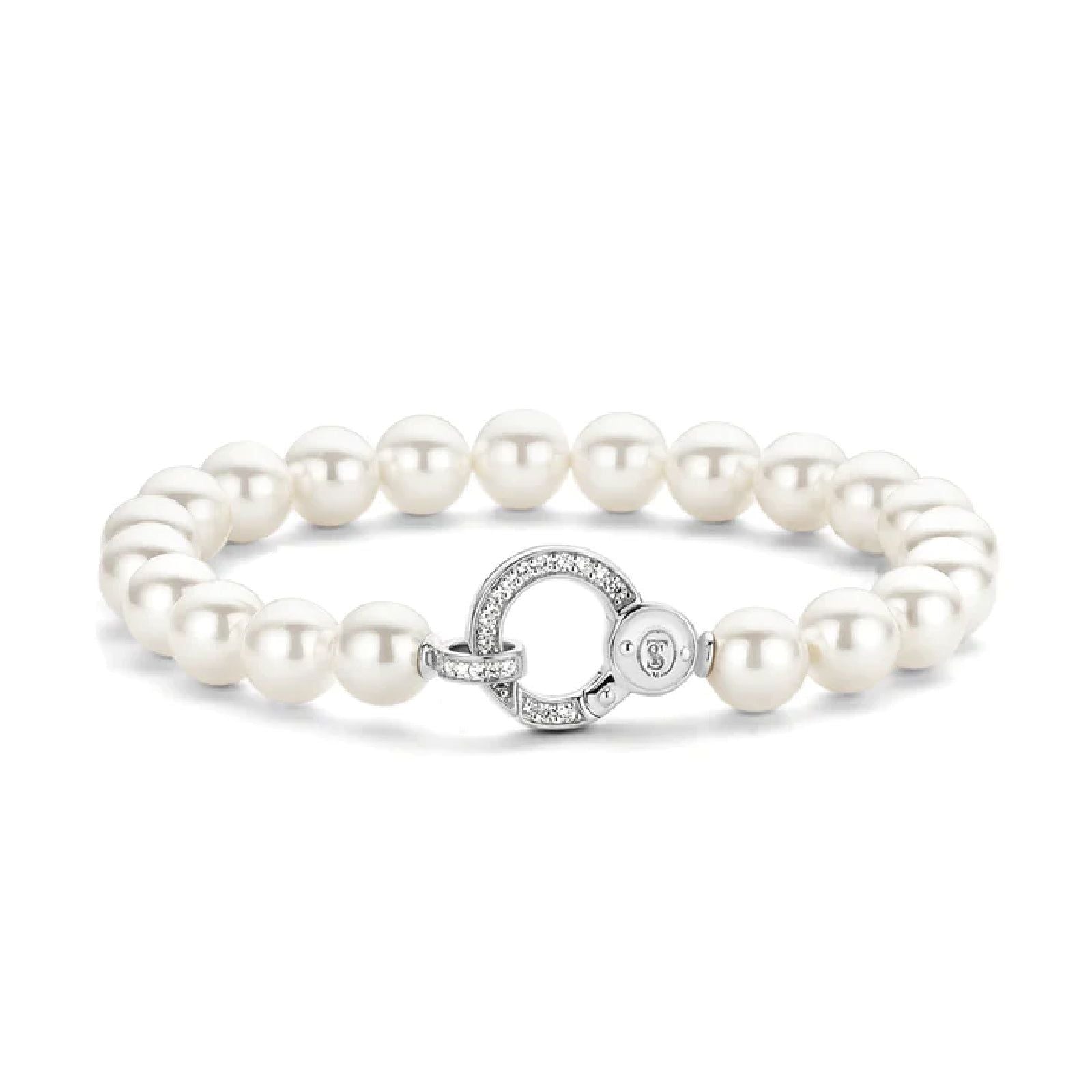 Bracciale catena donna TI SENTO Milano in argento perle zirconi 2865PW-1