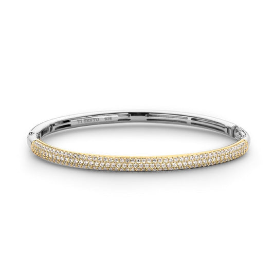 Bracciale rigido donna TI SENTO Milano in argento dorato con zirconi 2874ZY-1