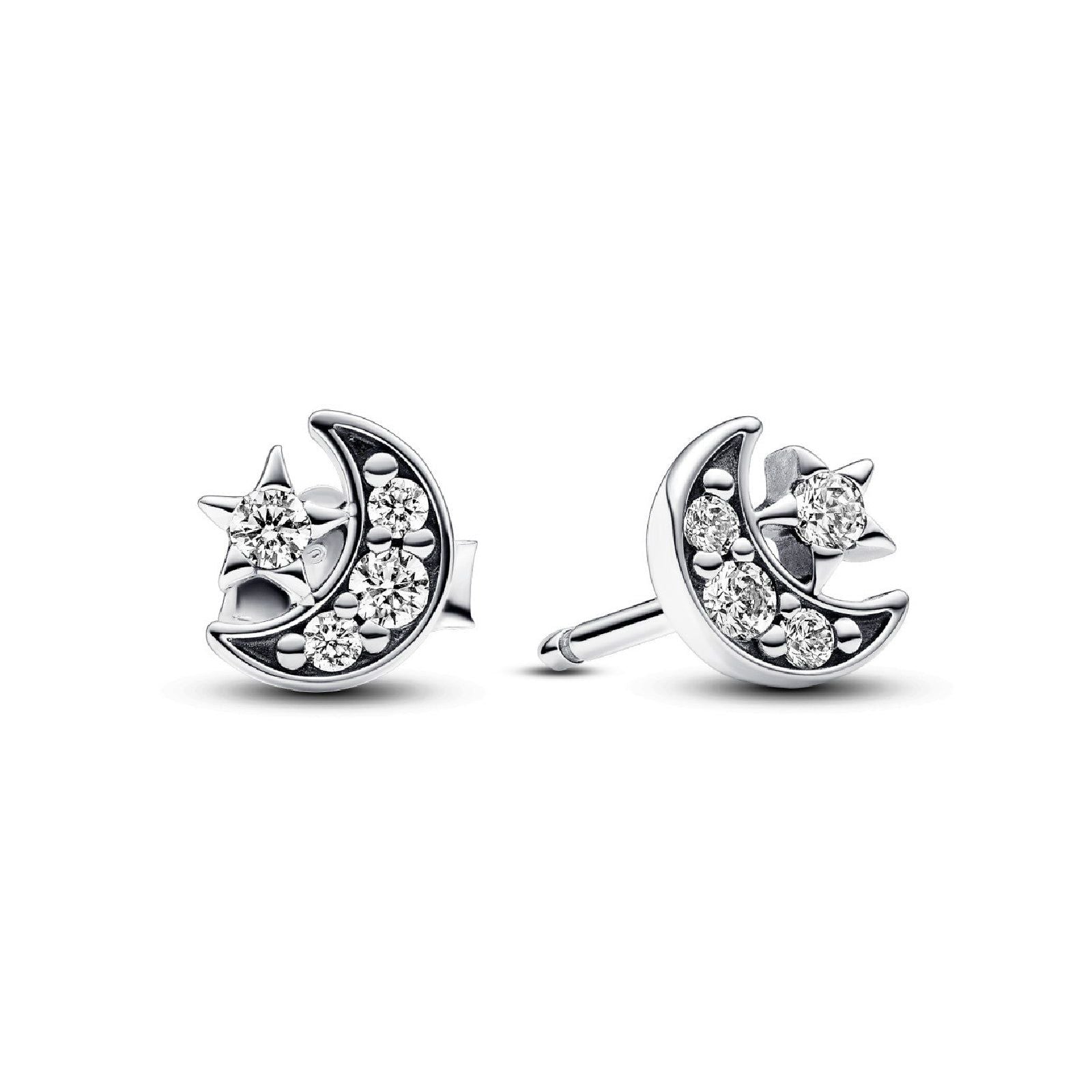 Orecchini Luna Crescente e Stella color argento 292990C01-1