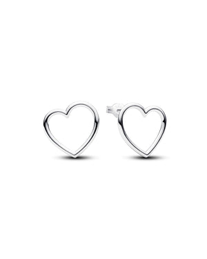 Orecchini da donna della collezione Pandora Moments in Argento Sterling 925 a forma di cuore simmetrico 293077C00