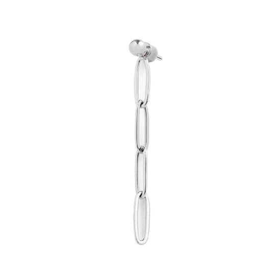 Orecchino pendente Marlù Vision donna acciaio con catena a maglia larga liscia 2OR0080-1