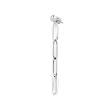 Orecchino pendente Marlù Vision donna acciaio con catena a maglia larga liscia 2OR0080-1