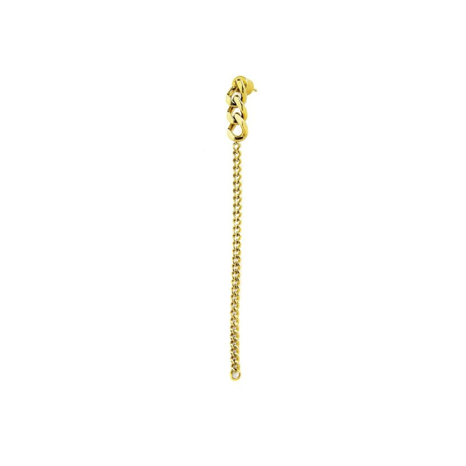 Orecchino pendente Marlù Vision donna acciaio dorato con due catene grumetta 2OR0083G-1