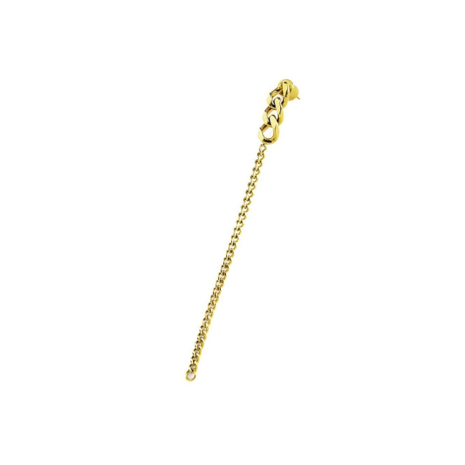 Orecchino pendente Marlù Vision donna acciaio dorato con due catene grumetta 2OR0083G-3