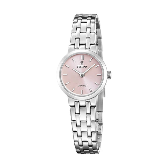 Orologio Festina Mademoiselle in acciaio quadrante rosa MISURA UNICA