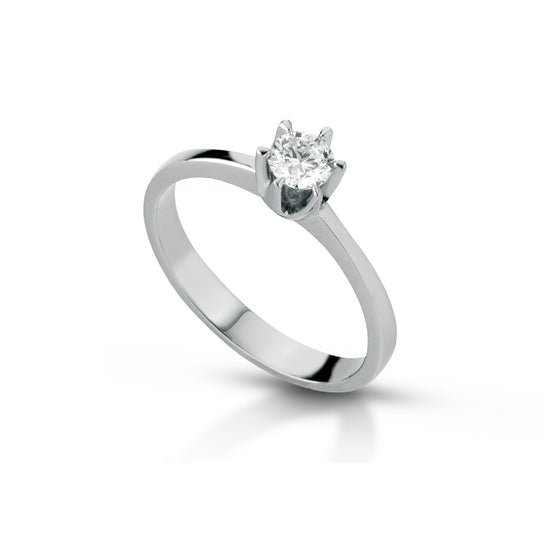 Anello solitario PG Gioielli oro 18kt con diamante 0,20ct G VS SU MISURA