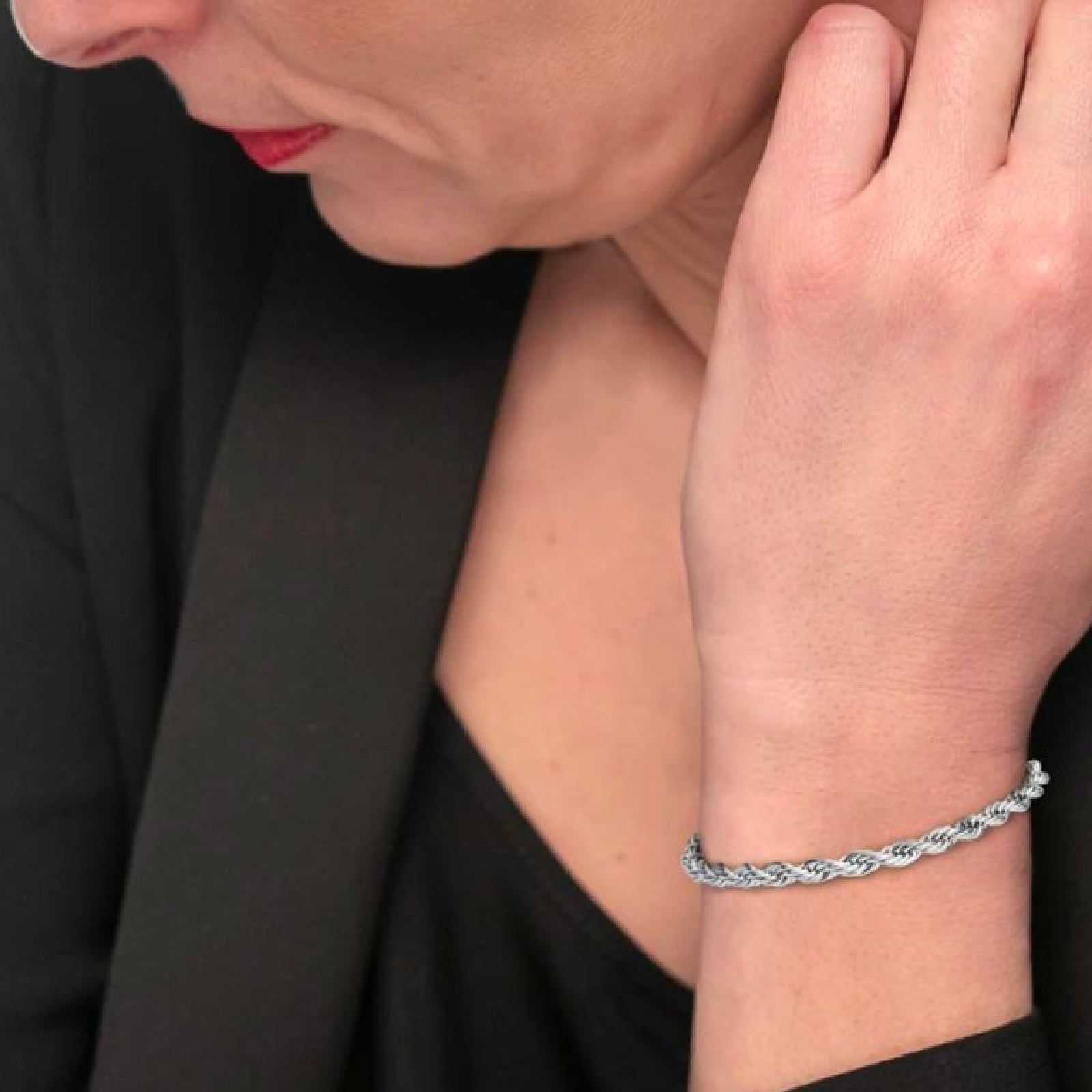 Bracciale maglia a corda Marlù Icons uomo in acciaio spessa 5 mm 30BR0013-2