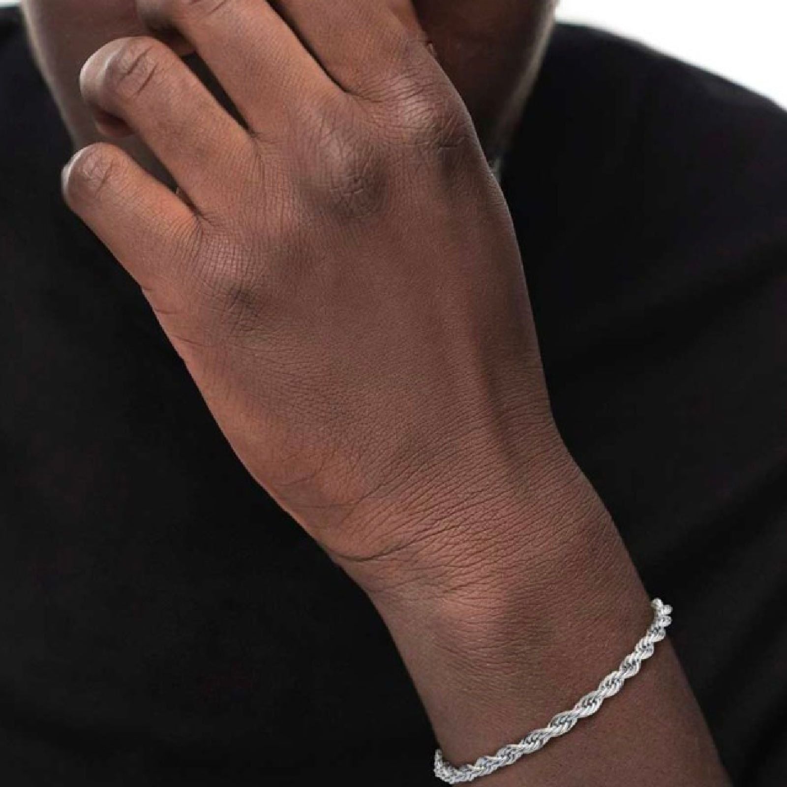 Bracciale maglia a corda Marlù Icons uomo in acciaio spessa 5 mm 30BR0013-3