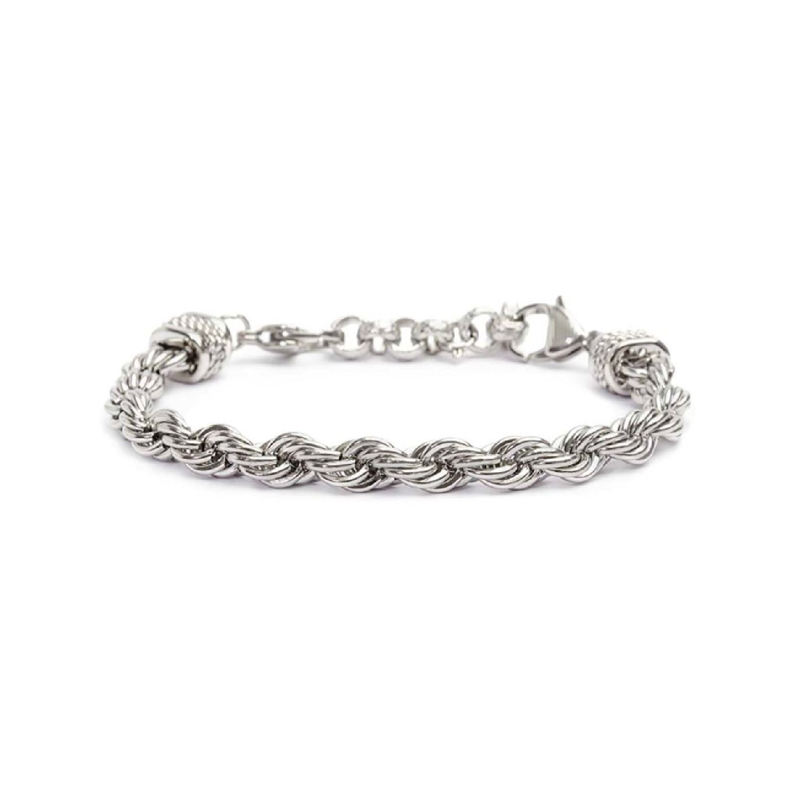 Bracciale maglia a corda Marlù Icons uomo in acciaio spessa 6,8 mm 30BR0014-1
