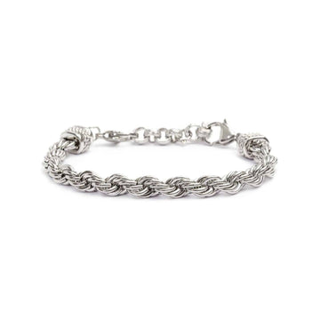 Bracciale maglia a corda Marlù Icons uomo in acciaio spessa 6,8 mm 30BR0014-1