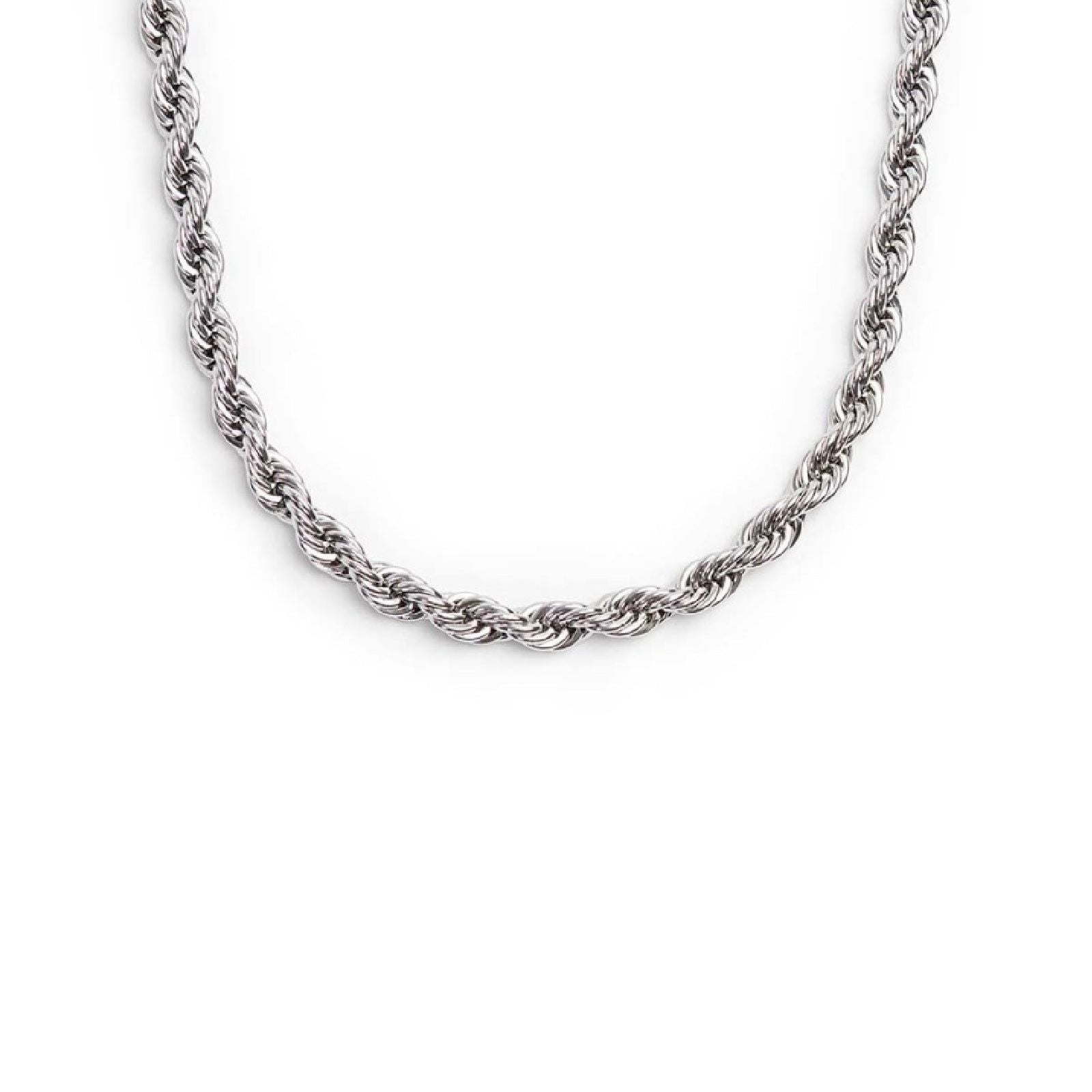 Collana da uomo Marlù Icons in acciaio con maglia a corda e doppio moschettone 30CO0003-1