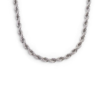 Collana da uomo Marlù Icons in acciaio con maglia a corda e doppio moschettone 30CO0003-1