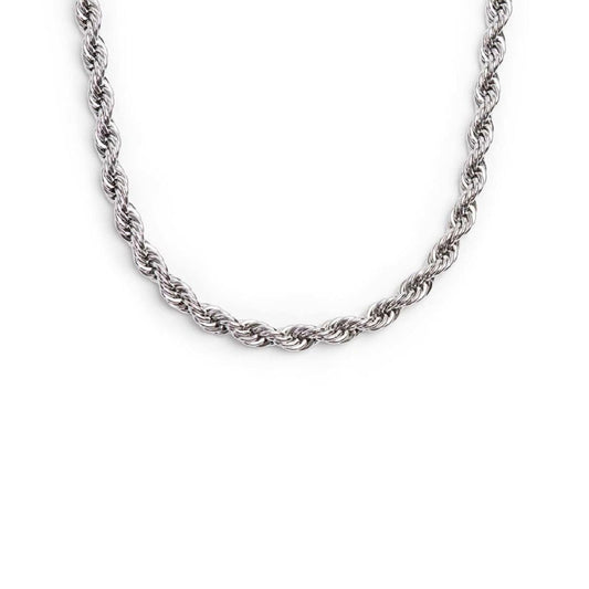 Collana da uomo Marlù Icons in acciaio con maglia a corda e doppio moschettone 30CO0003-1