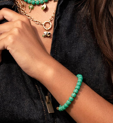Rue des Mille bracciale elastico verde | JOY Gioielli