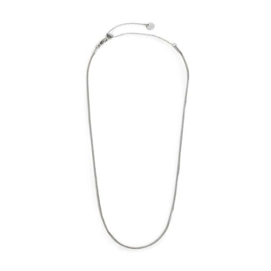 Collana girocollo Marlù Vision da donna acciaio con catena snake quadrata 333CN0029