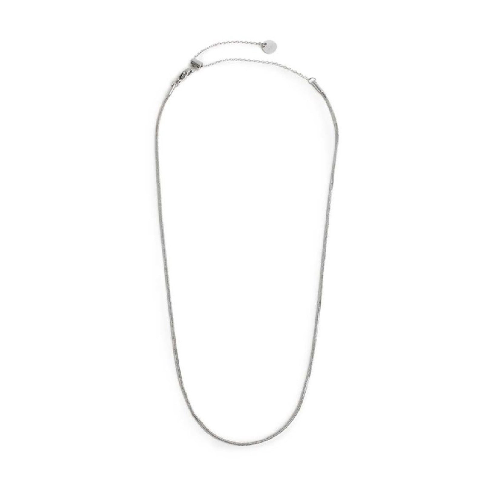 Collana girocollo Marlù Vision da donna acciaio con catena snake quadrata 333CN0029