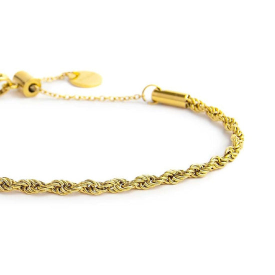 Bracciali catena Marlù Vision da donna acciaio dorato con catena a corda 33BR0040G-2