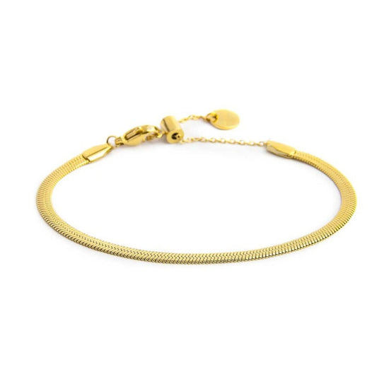Bracciali catena Marlù Vision da donna acciaio dorato con catena snake 33BR0041G-1
