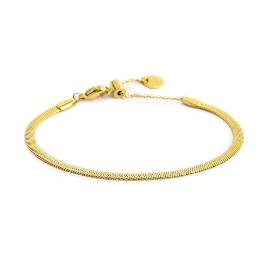 Bracciali catena Marlù Vision da donna acciaio dorato con catena snake 33BR0041G-1