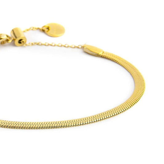 Bracciali catena Marlù Vision da donna acciaio dorato con catena snake 33BR0041G-2
