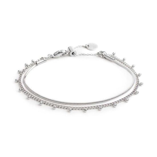 Bracciali catena Marlù Vision da donna acciaio con catena snake e grumetta 33BR0042-1