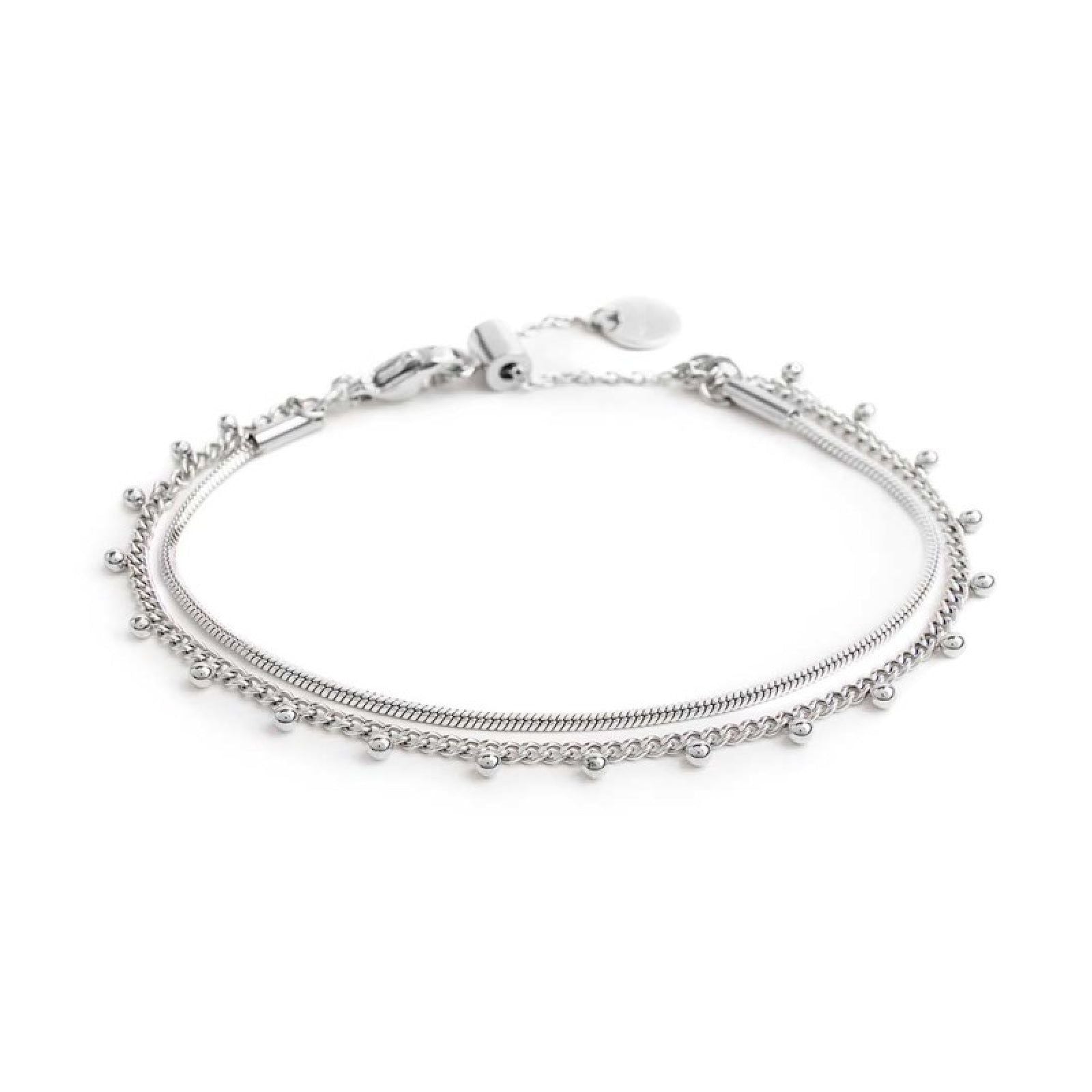 Bracciali catena Marlù Vision da donna acciaio con catena snake e grumetta 33BR0042-1