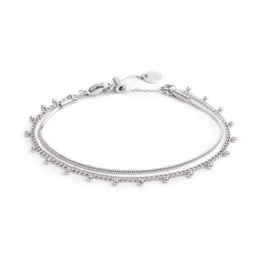 Bracciali catena Marlù Vision da donna acciaio con catena snake e grumetta 33BR0042-1
