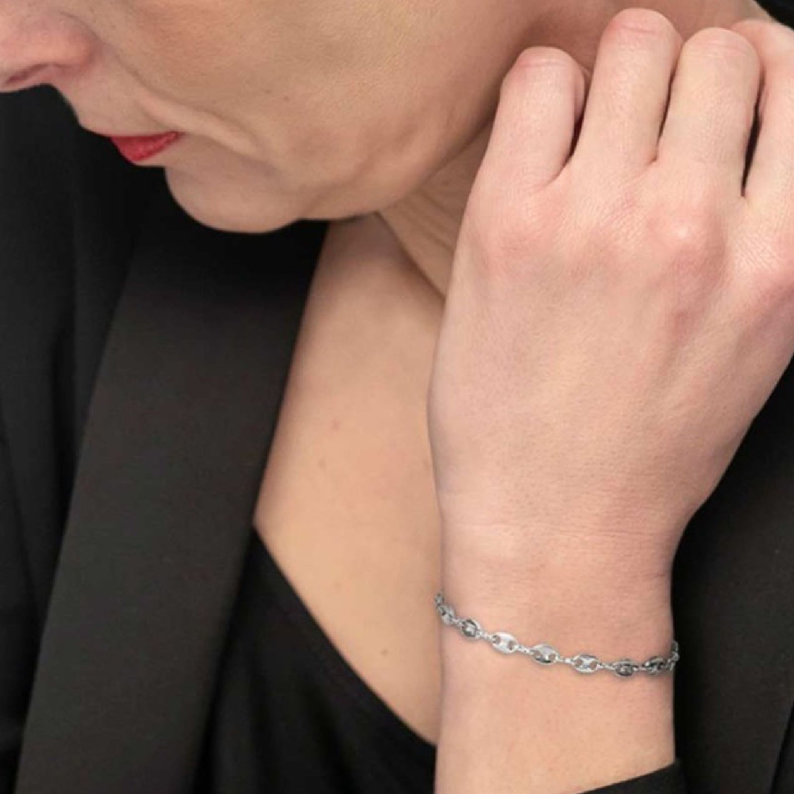 Bracciali catena Marlù Vision da donna acciaio con catena marine 33BR0043-3