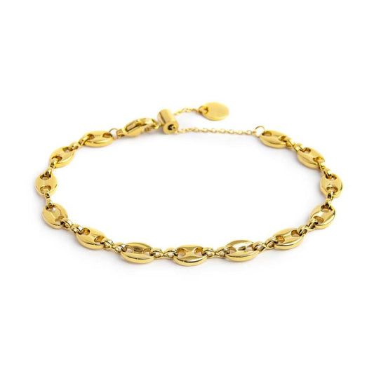 Bracciali catena Marlù Vision da donna acciaio dorato con catena marine 33BR0043G-1