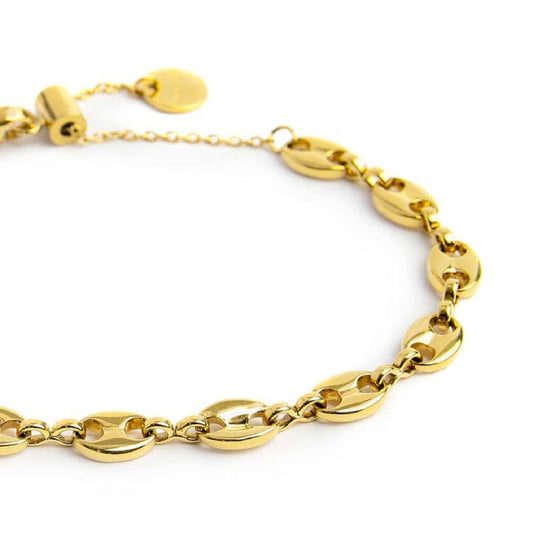 Bracciali catena Marlù Vision da donna acciaio dorato con catena marine 33BR0043G-2