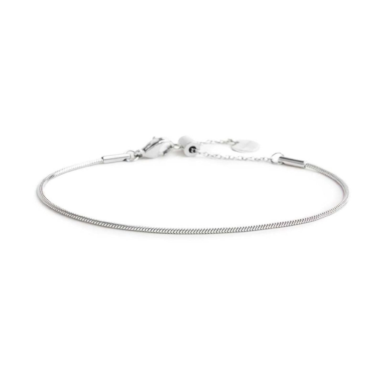 Bracciali catena Marlù Vision da donna acciaio con catena snake quadrato 33BR0044-1