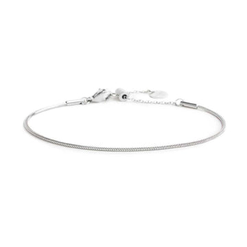 Bracciali catena Marlù Vision da donna acciaio con catena snake quadrato 33BR0044-1